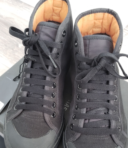 100% Authentic Raf Simons x Adidas Spirit  High Black Sneakers Sz 8 US - Picture 5 of 10